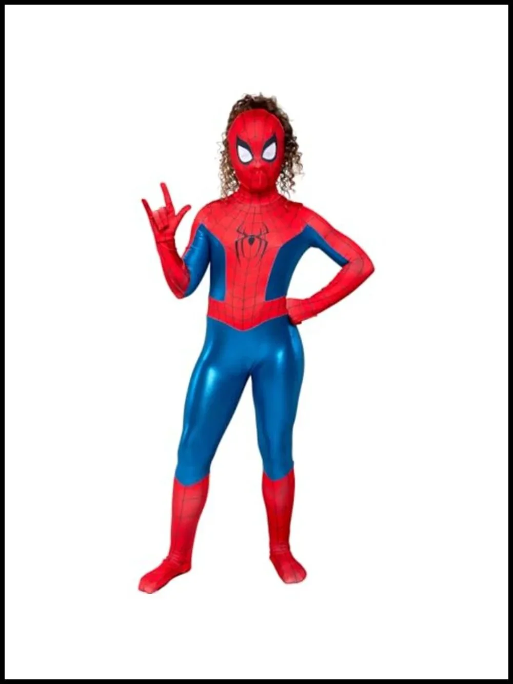 Spider-Man Girl Zentai Halloween Costume Jumpsuit with Detachable Mask